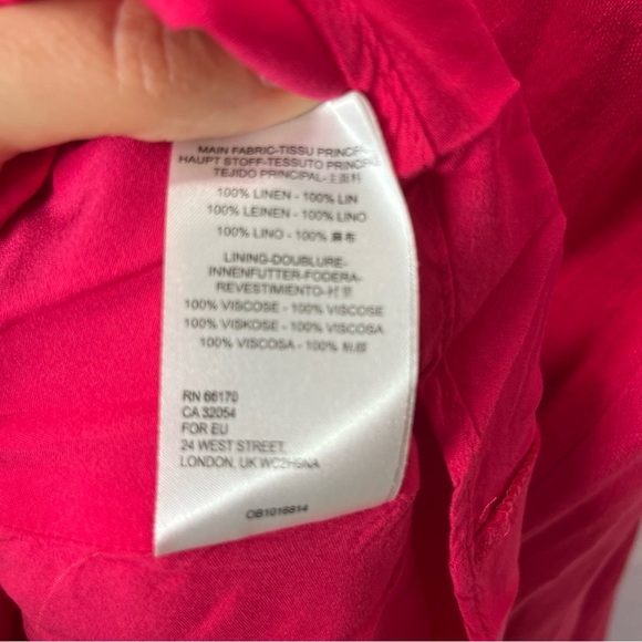 Maeve Anthropologie Pink Sleeveless A-Line Dress size small Linen - Picture 4 of 12